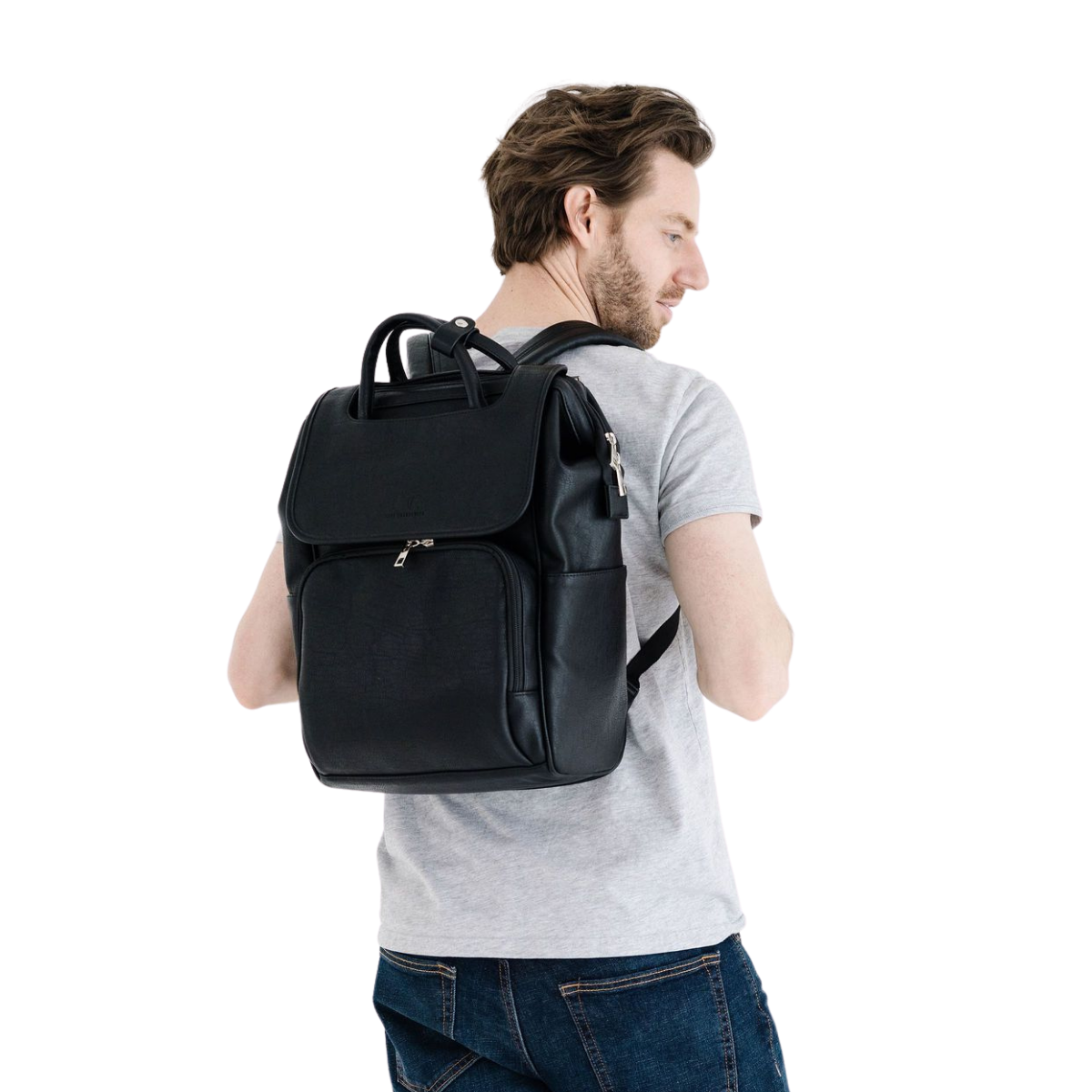 city quilted faux leather diaper backpack Citi Collective Citi Explorer Black Diaper Bag Backpack